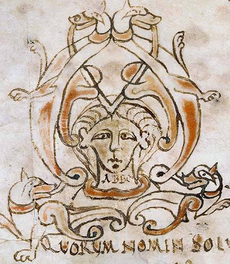 Anfang eines Traktates von Abbo, mit der Inschrift 'Abbo', geschrieben zwischen 962 und 986 in Saint-Benoît-sur-Loire, aufbewahrt in der dortigen Abtei