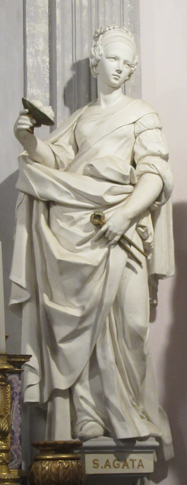 Statue im Oratorium Santa Caterina d'Alessandria all'Olivella in Palermo