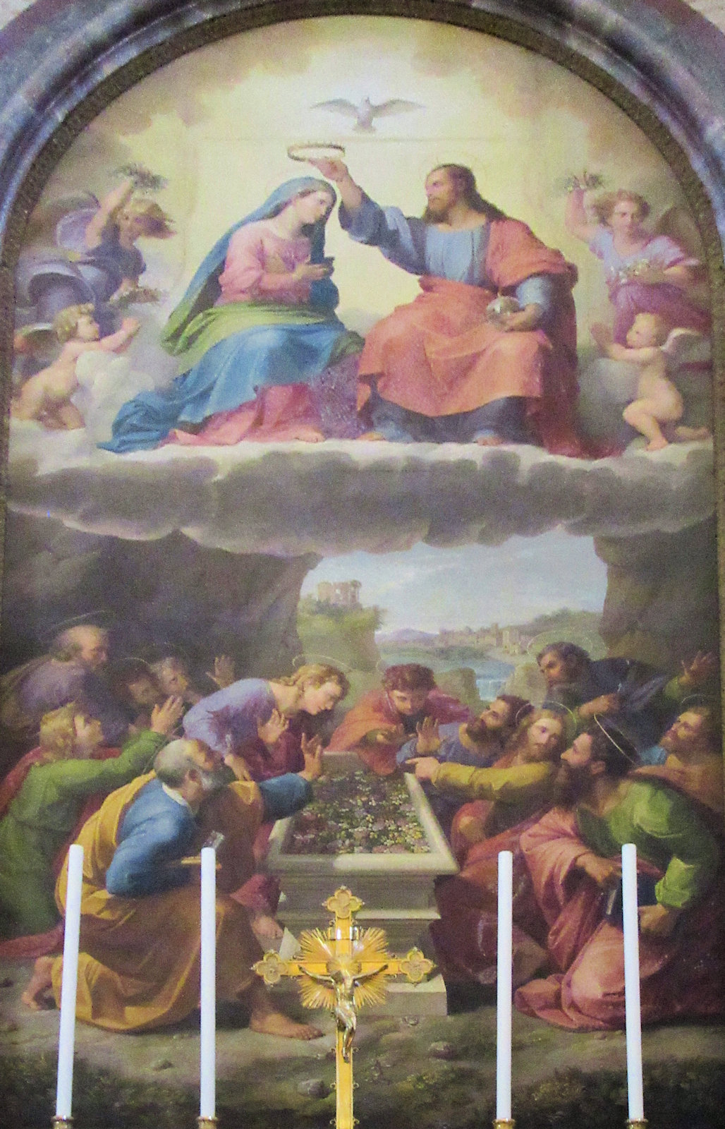 Altarbild nach dem Original von Giulio Romano, um 1845, in der Basilika San Paolo fuori le Mura in Rom