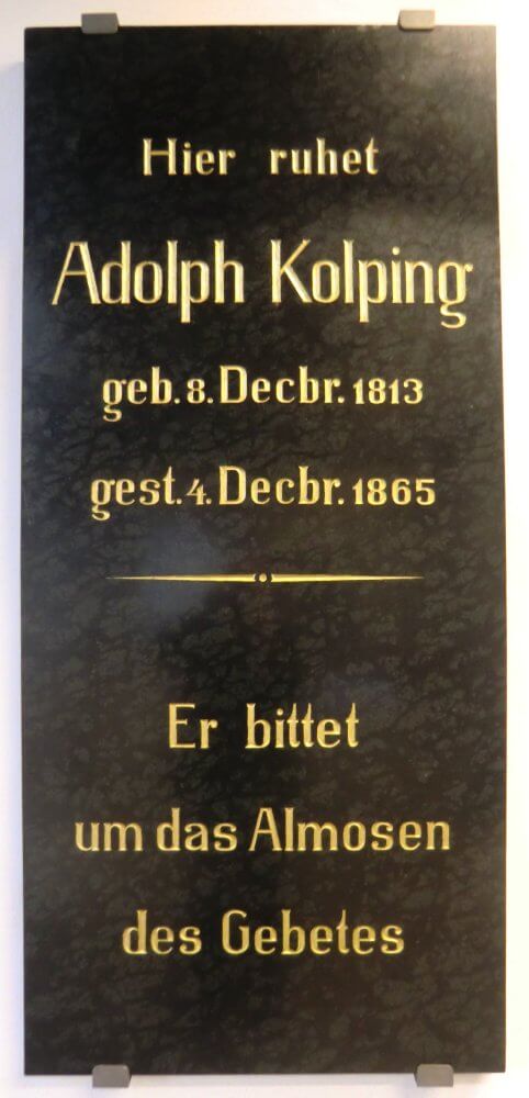 Adolph Kolpings Grab in der Minoritenkirche in Köln