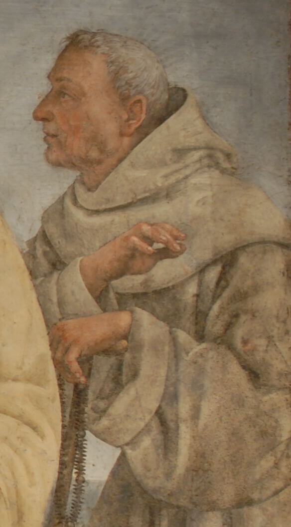 Bild (Ausschnitt) in der Basilika Santa Maria degli Angeli (<q>Portiuncula</q>) bei Assisi