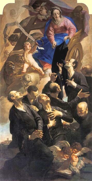 Antonio Balestra (1666 - 1740): Maria erscheint den sieben Gründern des Servitenordens