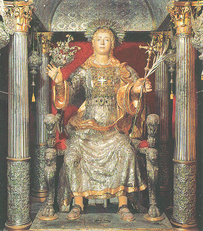 Statue in der ehemaligen Kathedrale in Lentini
