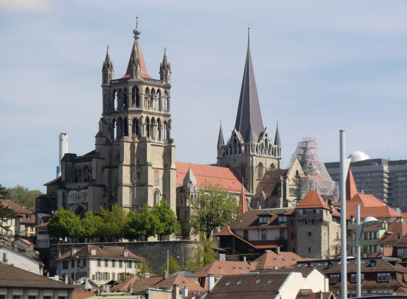 Kathedrale Notre Dame in Lausanne, erbaut 1170 bis um 1235, 1275 durch Papst Gregor X. Maria geweiht