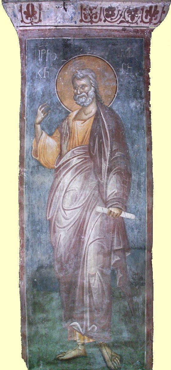 Säulenmalerei im Kloster Gračanica im Kosovo