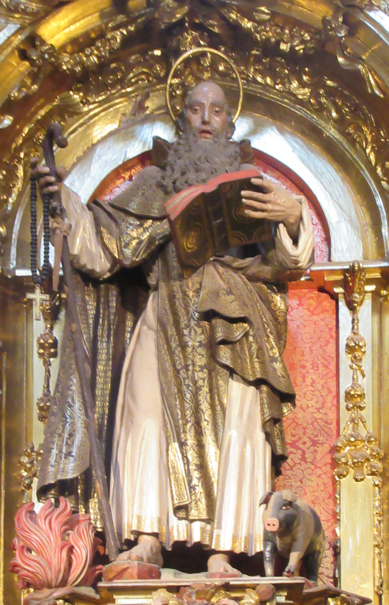 Statue in der Antonius geweihten Kapelle in der Kathedrale in Segovia