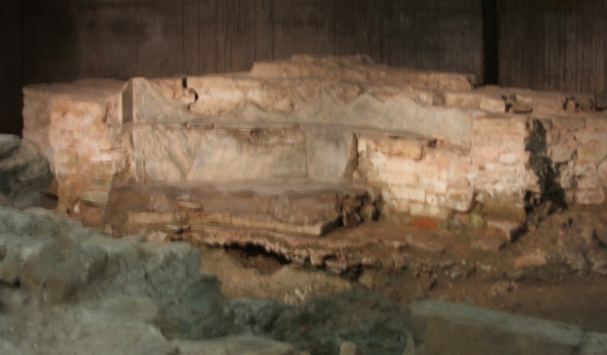 Rest des Baptisteriums aus der Mite des 4. Jahrhunderts in Aquileia, wo Chromatius wohl getauft wurde