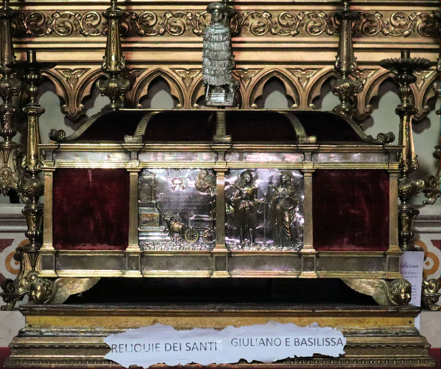 Reliquiar in der Kathedrale in Chieri