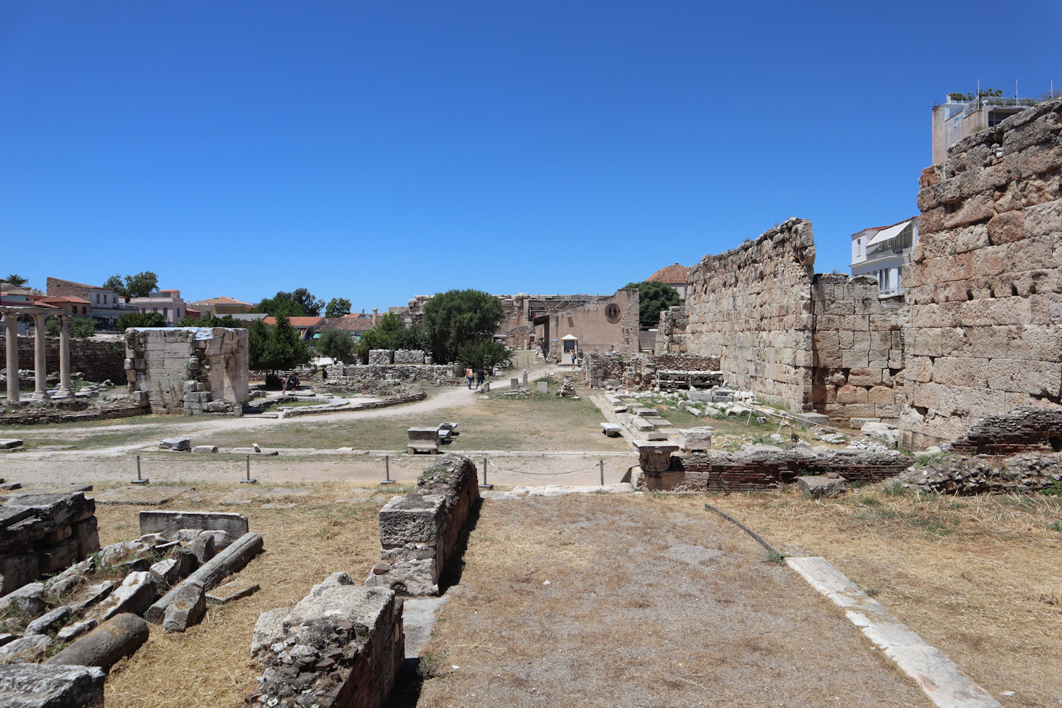 Ruinen von Hadrians Akademie in Athen