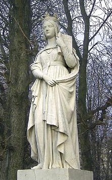 V. Thérasse: Bathilde-Statue, 1848, im Jardin du Luxembourg in Paris