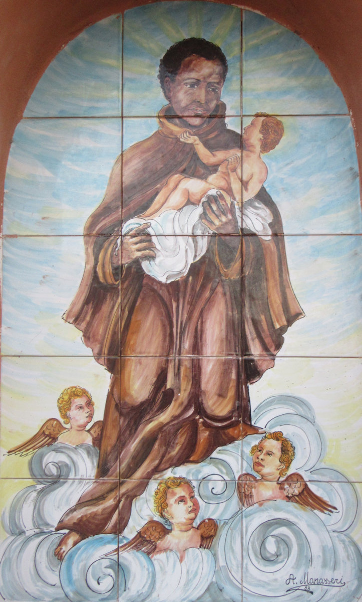 Keramikbild an der Mutterkirche in San Fratello