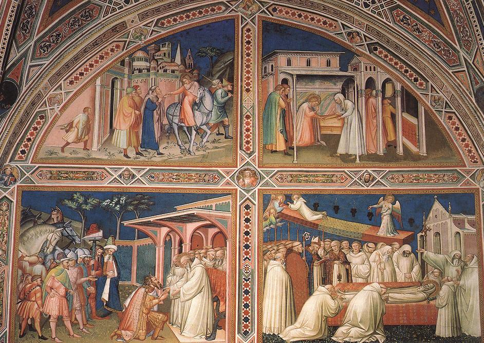 Aretino Spinello: Geschichten aus der Legende von Benedikt. Fresko in der Kirche S. Miniato al Monte in Florenz, 1387