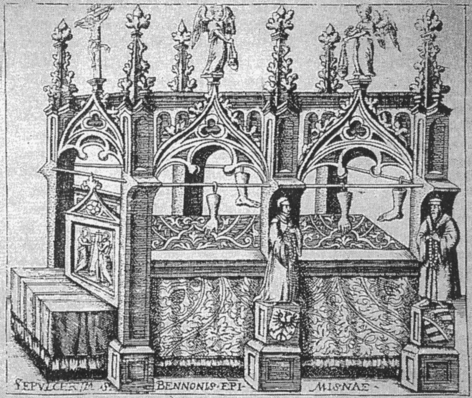 Hochgrab für Benno im Dom in Meißen, um 1270, in der Reformation zerstört