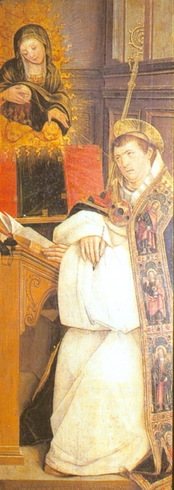 Gian-Martino Spanzotti: Bernhard vor der Milch spendenden Maria, in der Klosterkirche Hautecombe