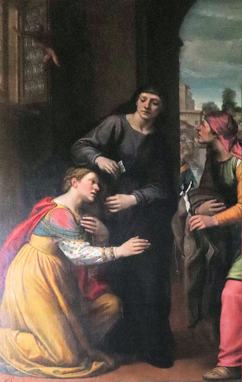 Alessandro Tiarini: Birgitta nimmt eine Novizin in ihren Orden auf, Bild, 1607, in der Kirche San Frediano in Pisa