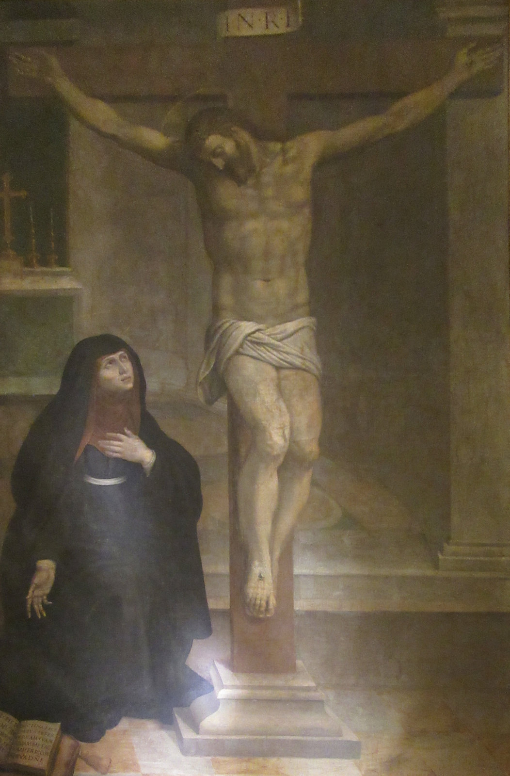 Ludovico Cardi („il Gigoli”) (15595 - 1613): Birgitta vor dem Gekreuzigten, im Museum der Kirche San Paolo fuori le Mura in Rom