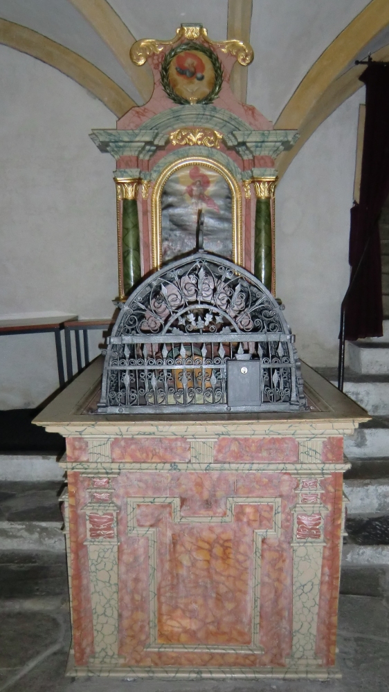 Brictius' Grab, Ende des 17. Jahrhuderts, in der Krypta der Pfarrkirche in Heiligenblut