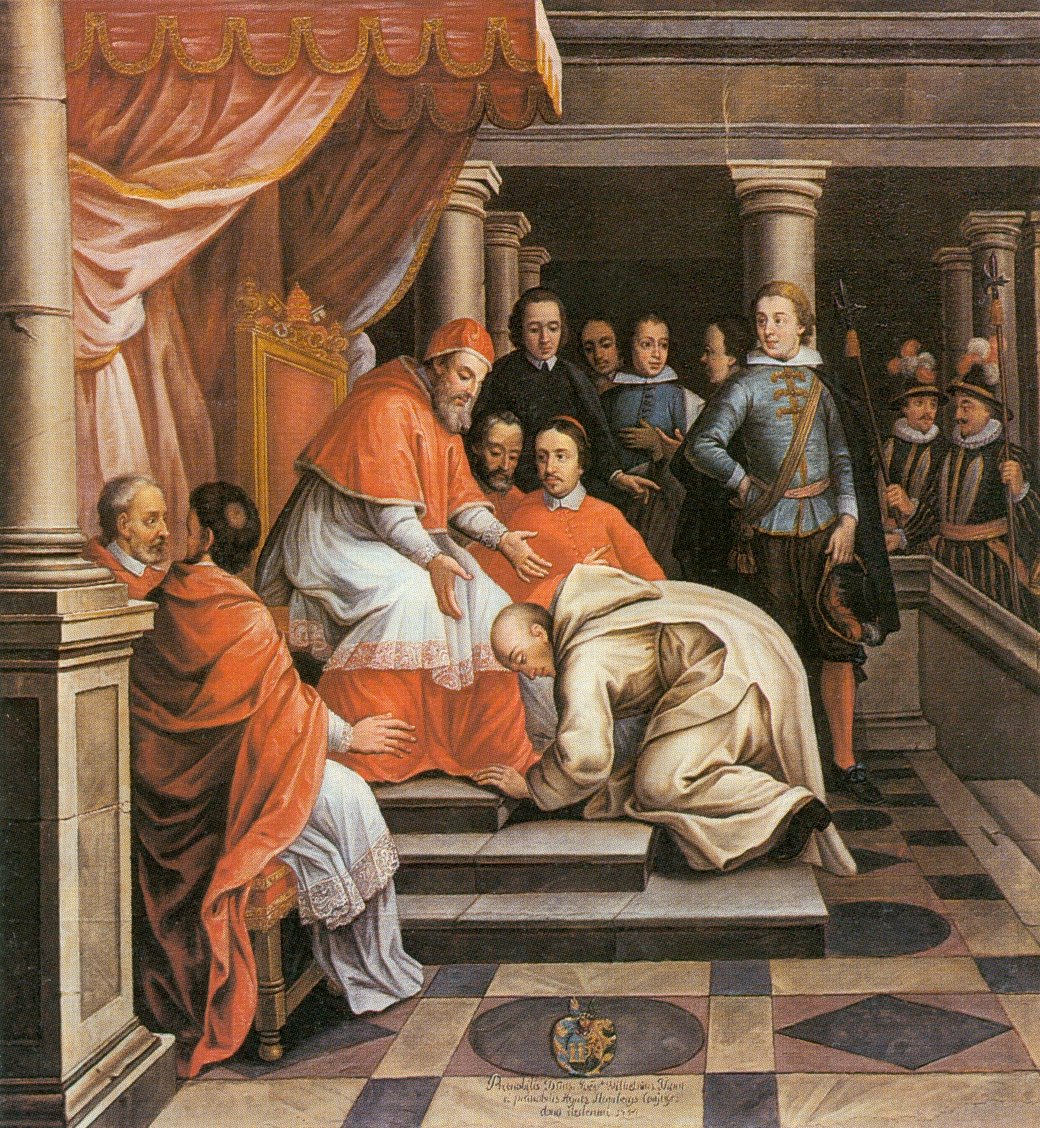 Bruno vor Papst Urban II., der ihn zum Erzbischof von Reggio machen wollte