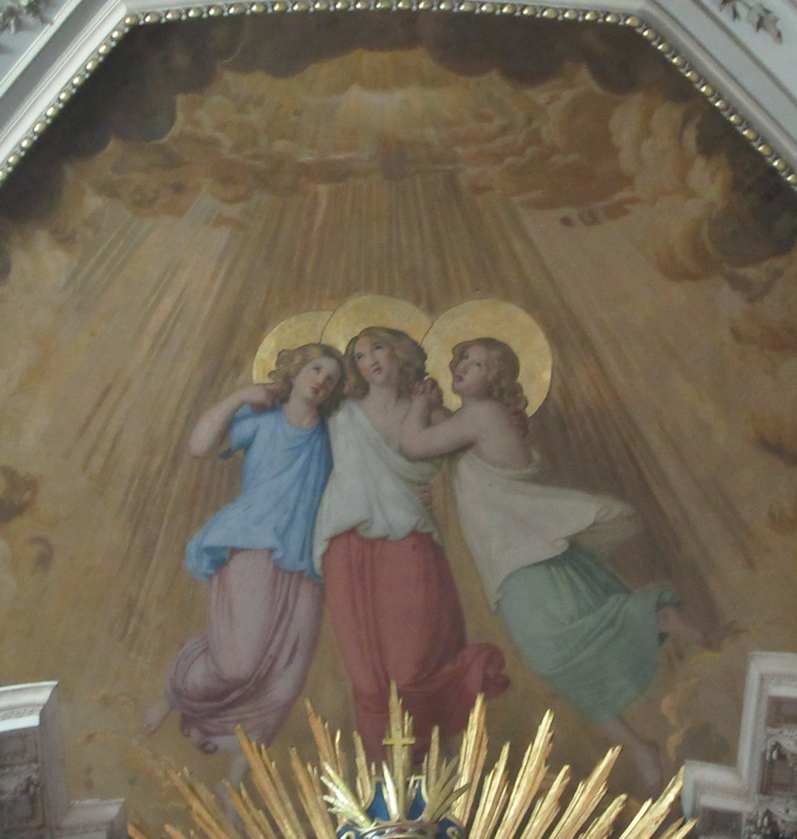 Fresko über dem Hochaltar im Santuario in Trecastagni