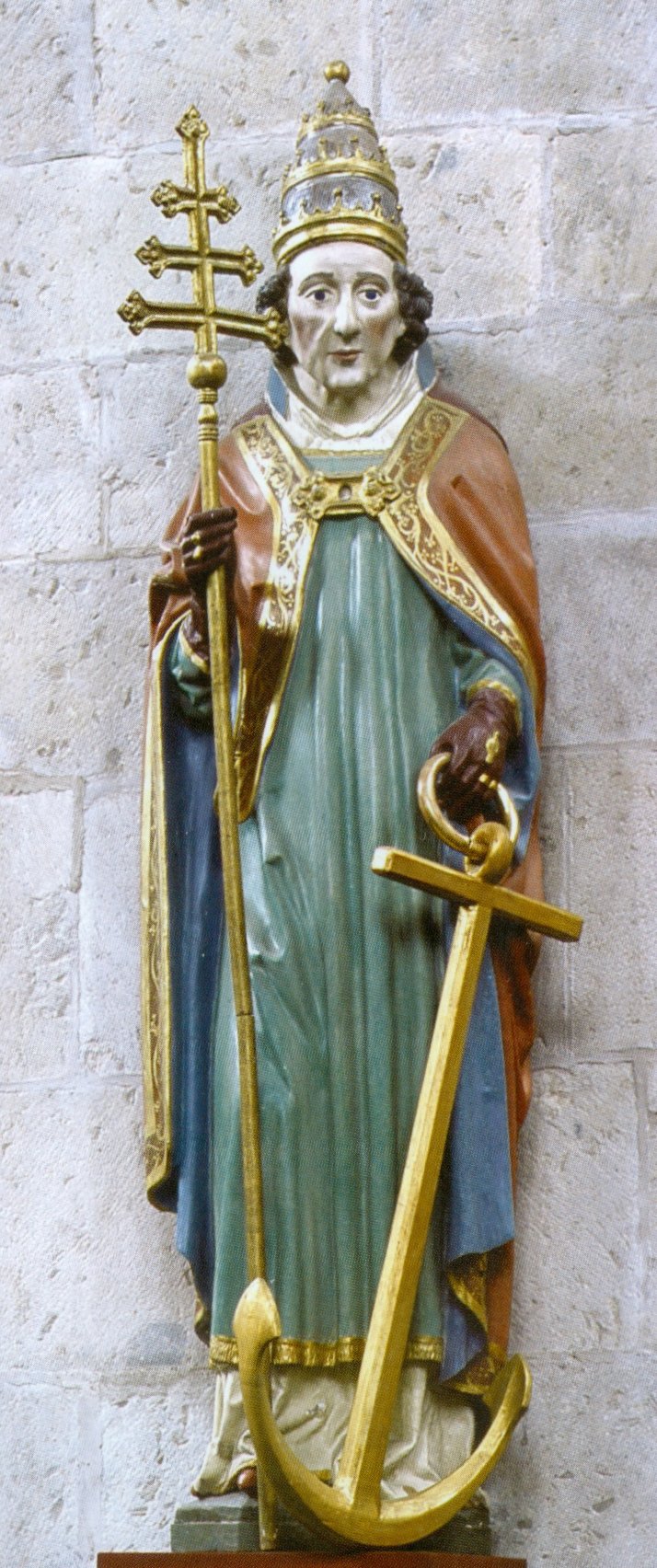 Statue in der früher Clemens geweihten heutigen Kirche St. Kunibert in Köln