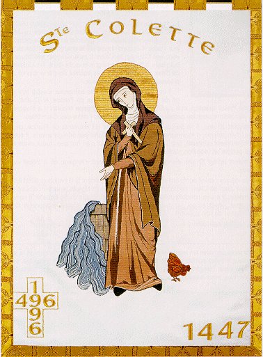 Stickerei zum 15. Jahrestag der Taufe von König Clovis in Bayeux