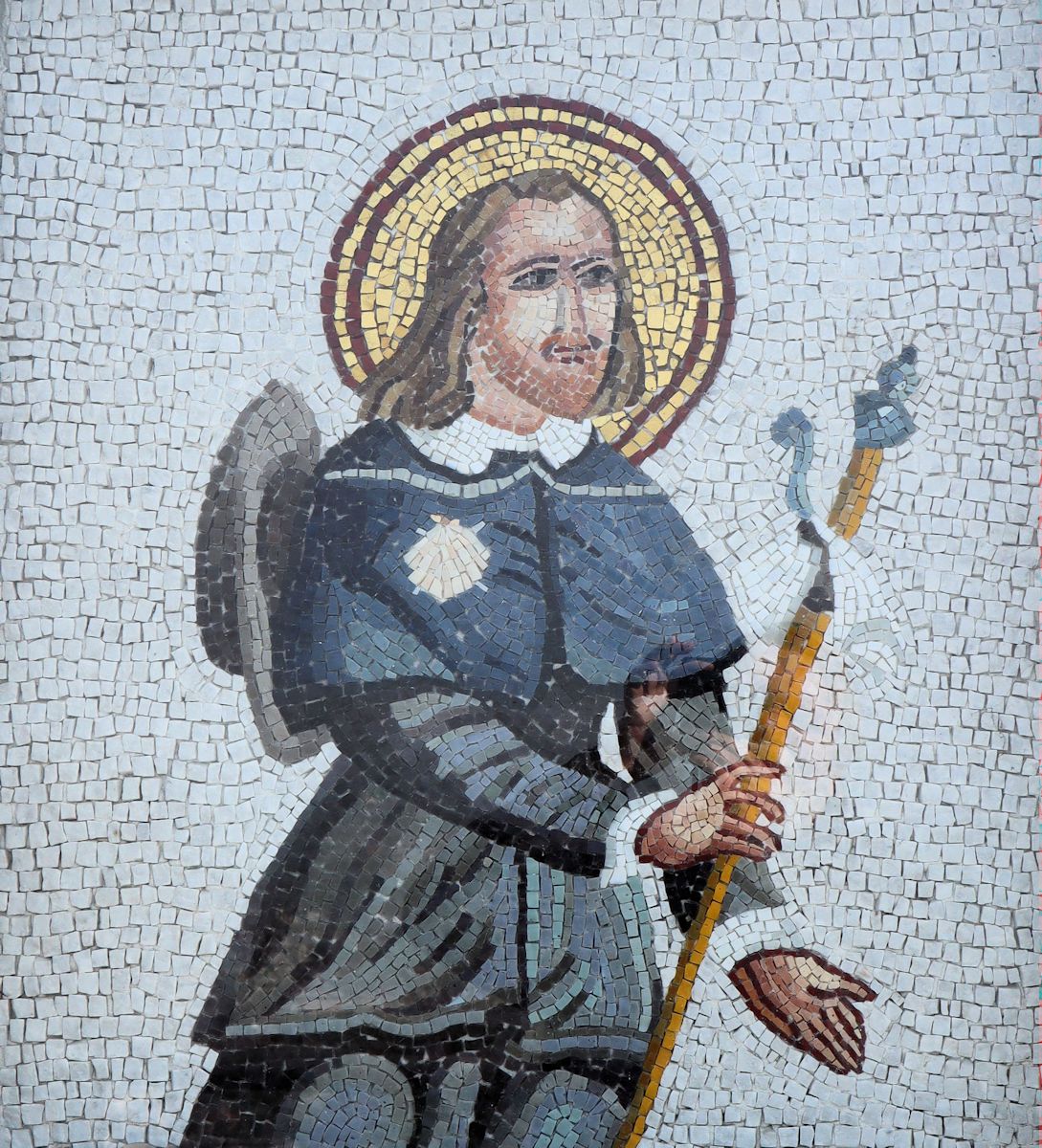 Mosaik an der Contardus geweihten Kapelle bei Broni