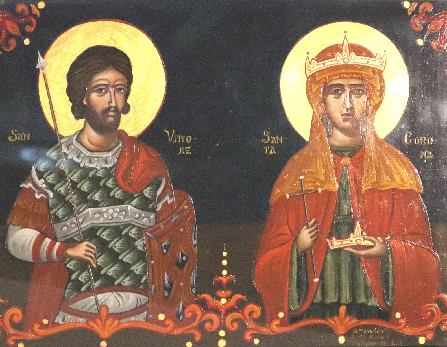 griechische Ikone, 2012, im Sanktuarium Vittore e Corona