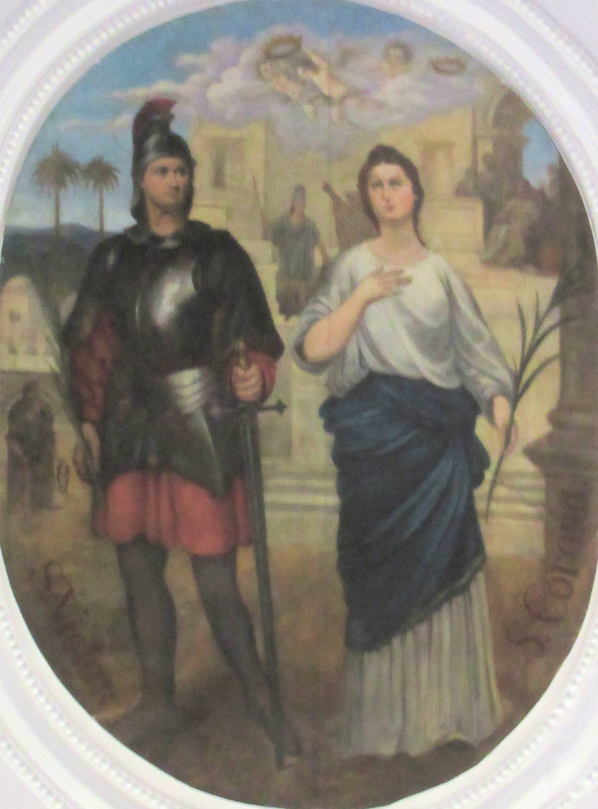 Fresko: Victor und Corona, in der Pfarrkirche in St. Corona am Wechsel