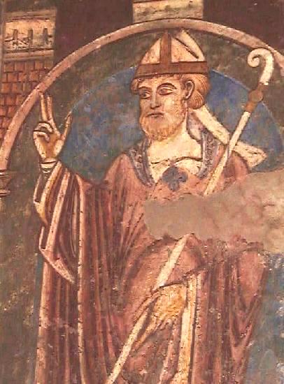 Wandbild in der Galilee-Kapelle in der Kathedrale in Durham