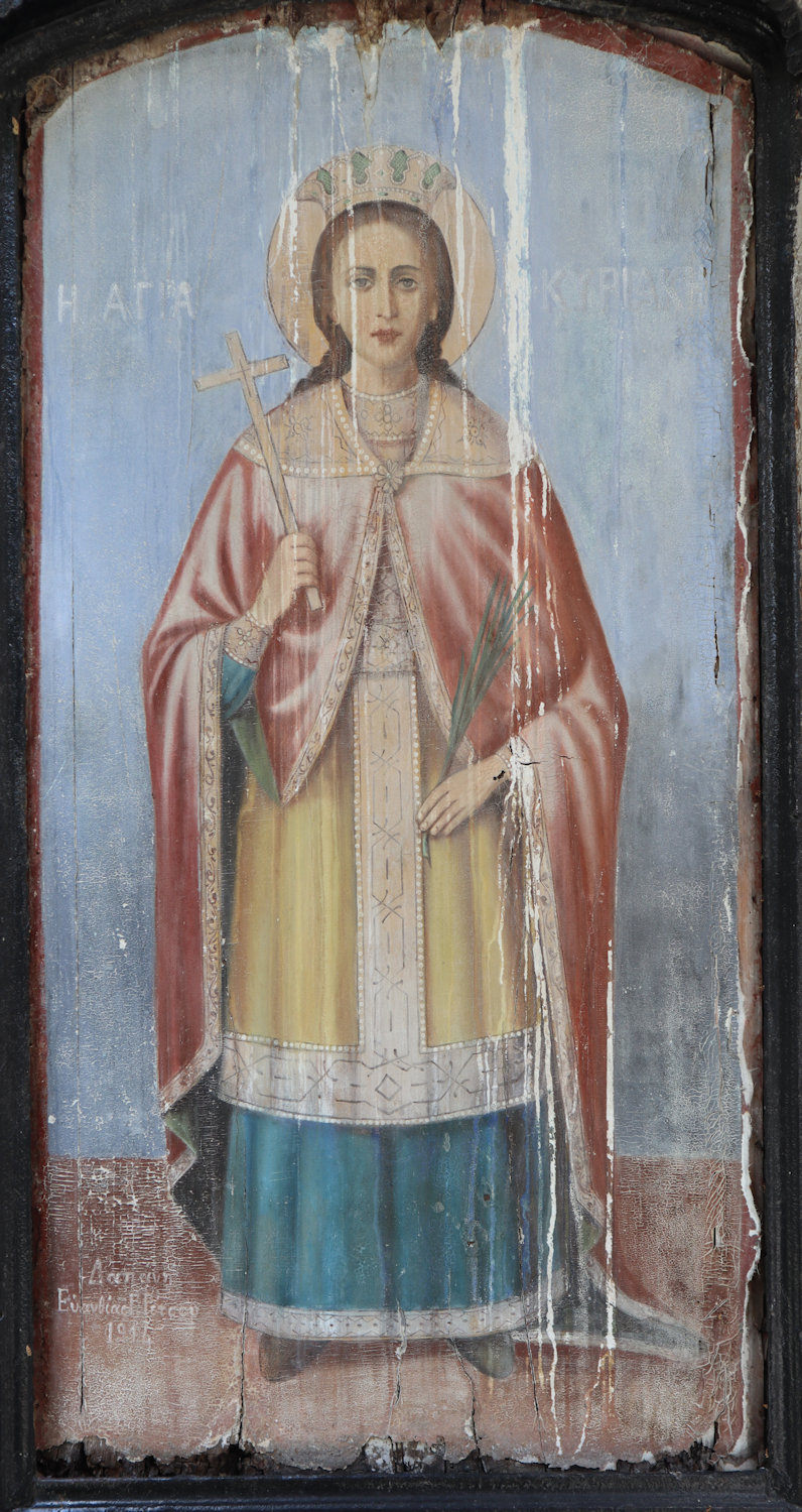 naive Malerei an der Cyriaca geweihten Kirche in Zagora bei Volos in Griechenland