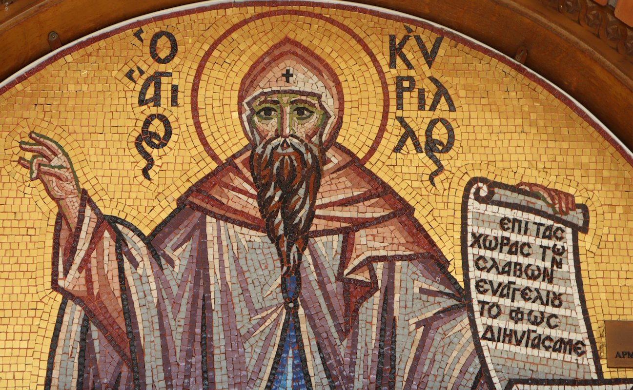 Mosaik an der modernen, Kyrillos und Methodios geweihten Kirche in Thessaloniki