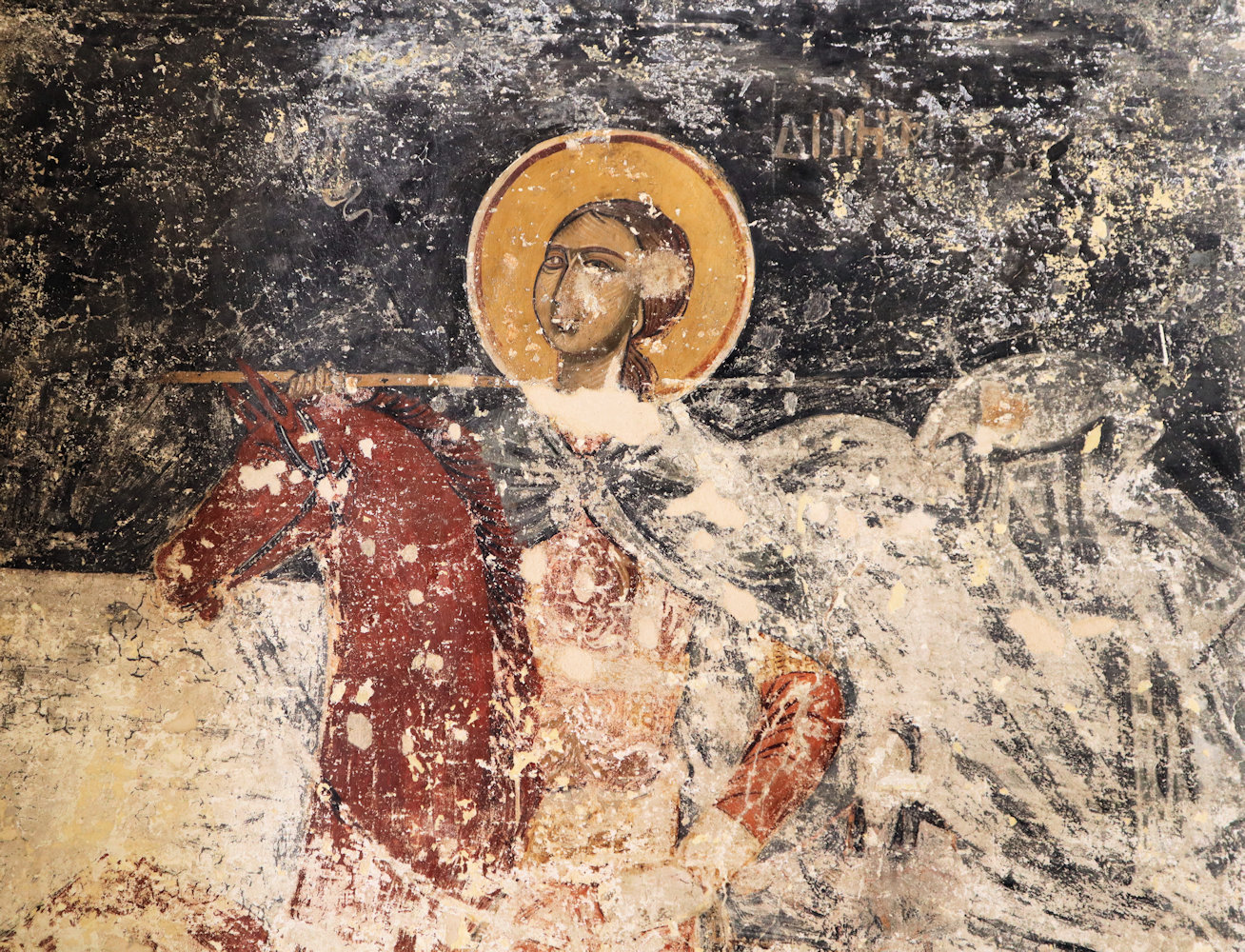 Fresko, 17. Jahrhundert, heute in der Kirche Agioi Apostoli im Ausgrabungsgelände der griechischen Agora in Athen