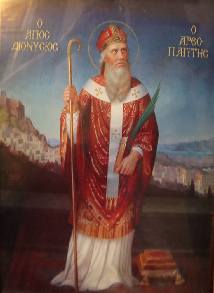 Bild in der Dionysios geweihten katholischen Kathedrale in Athen