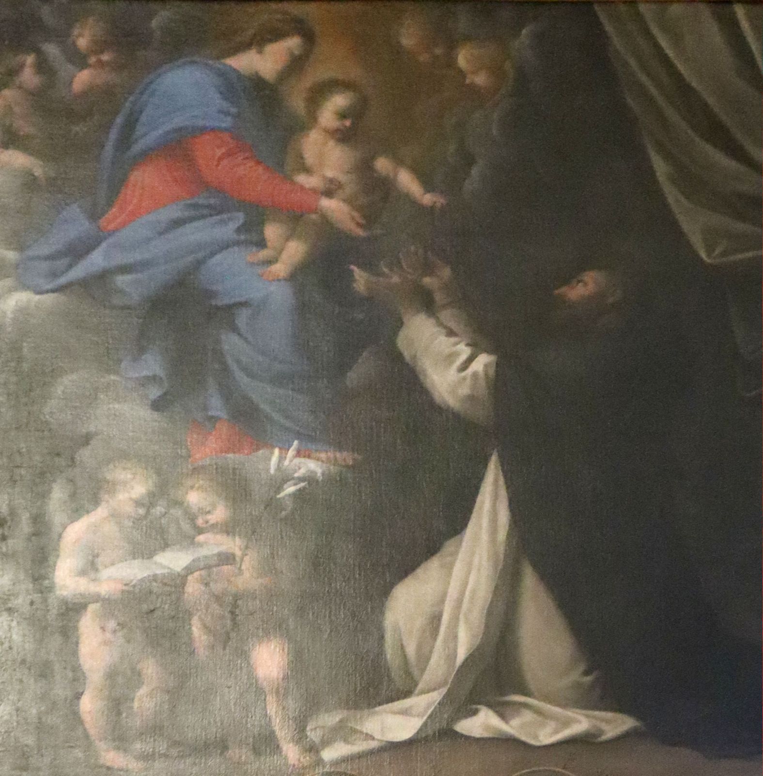 Guido Reni: Maria offenbart Dominikus die Verehrung des Rosenkranzes, 1598, im Santuarium Madonna di San Luca in Bologna