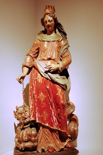 Dymphna-Statue im St.-Dimpna und Krankenhausmuseum in Geel