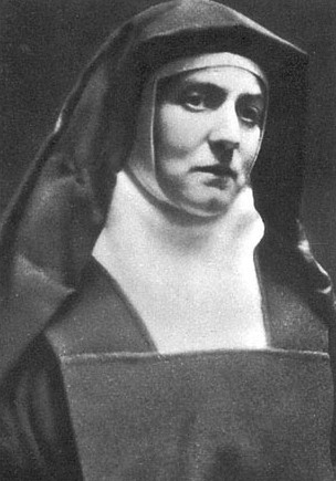 Teresia Benedicta vom Kreuz als Ordensfrau, angefertigt als Passfoto Ende 1938, kurz vor der Flucht nach Holland