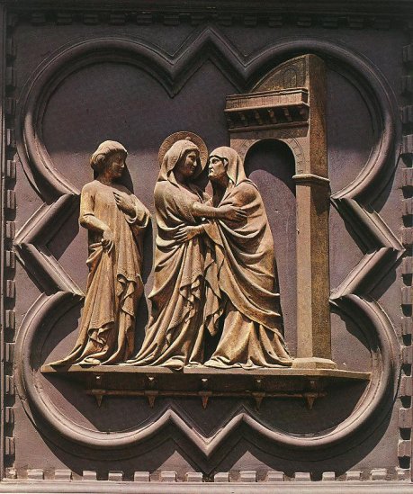 Andrea Pisano: Bronzeguss, 1330, an der Südtür des Baptisteriums in Florenz