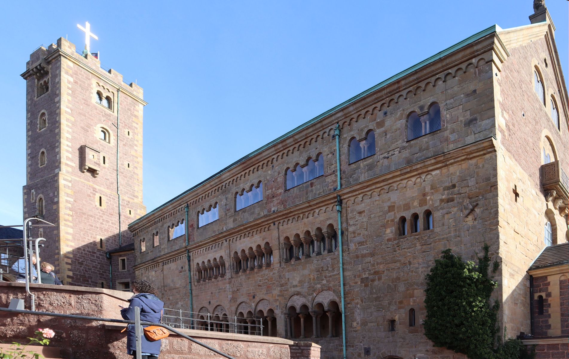 Palas und Bergfried der Wartburg bei Eisenach