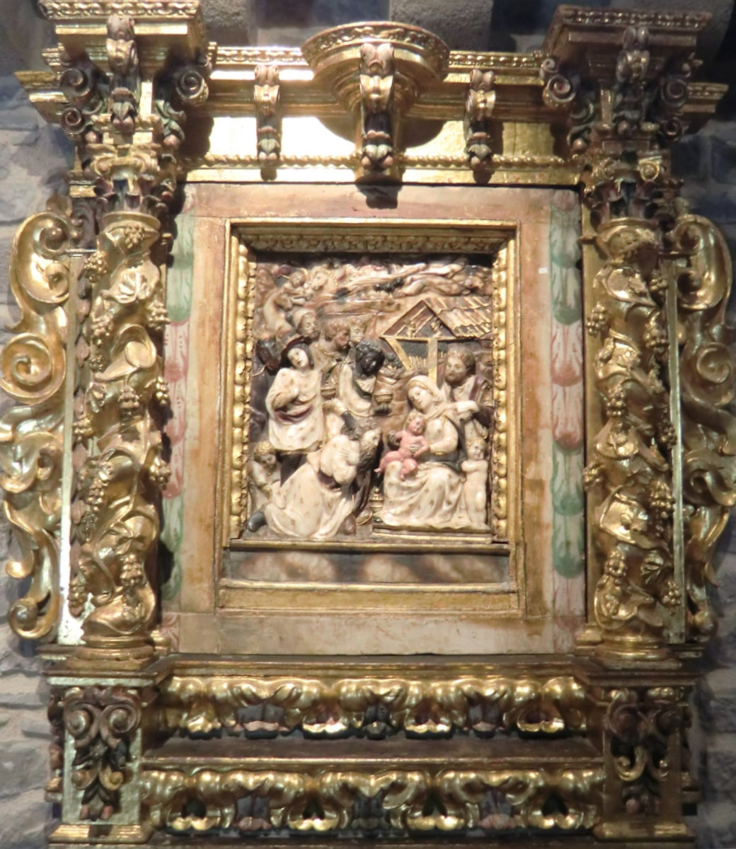 Alabasterrelief, um 1515, im Museum des Sanktuariums in der Burg Javier