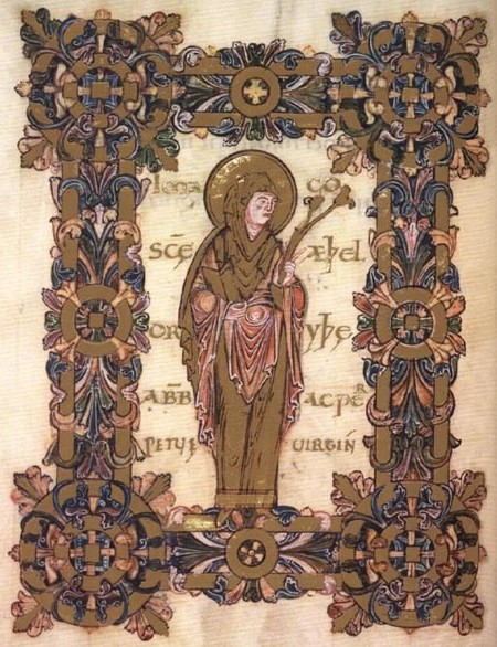 Mönch Godeman: Etheldreda-Darstellung im Benediktionale für Æthelwold, 971 bis 984, in der British Library in London