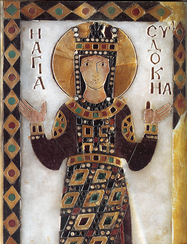 byzantische Ikone, Einlegearbeit aus Stein und Elfenbein, 907, im Archäologischen Museum in Ístanbul