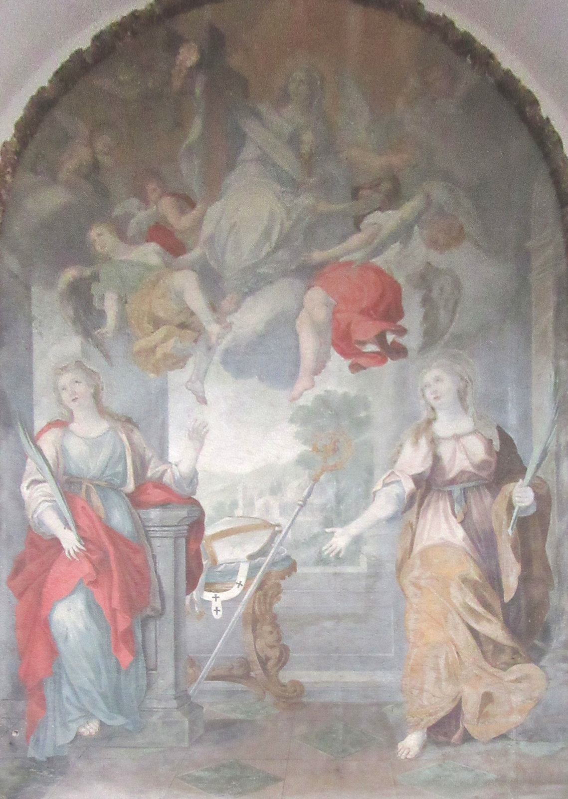 Euthalia und Epiphania, Altarbild in der  utterkirche Santa Maria La Cave in Lentini