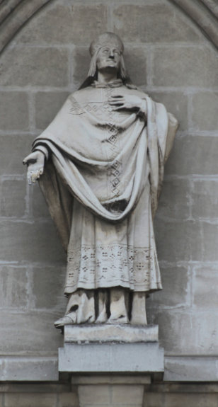 Statue an der Felix geweihten Kirche in Nantes
