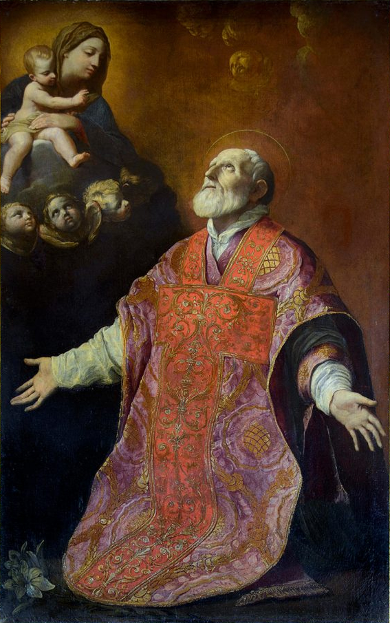 Guido Reni: Vision des Heiligen Philipp Neri, 1614, in der Kammer des Heiligen Philipp in der Chiesa Nuova in Rom