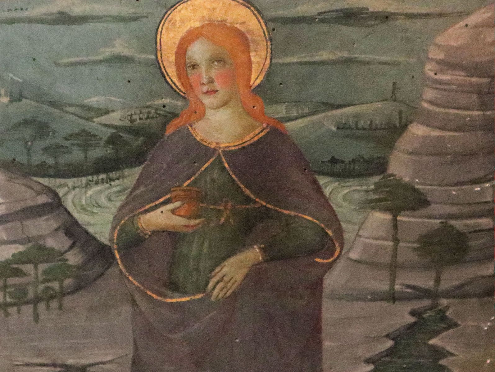 Pier Francesco Fiorentino: Bild, 1494, in der Predella eines Altars in der Kirche Sant'Agostino in San Gimignano