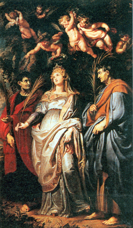 Pomarancio: Domitilla mit Nereus und Achilleus, 1608, in der Kirche Santa Maria in Vallicella in Rom