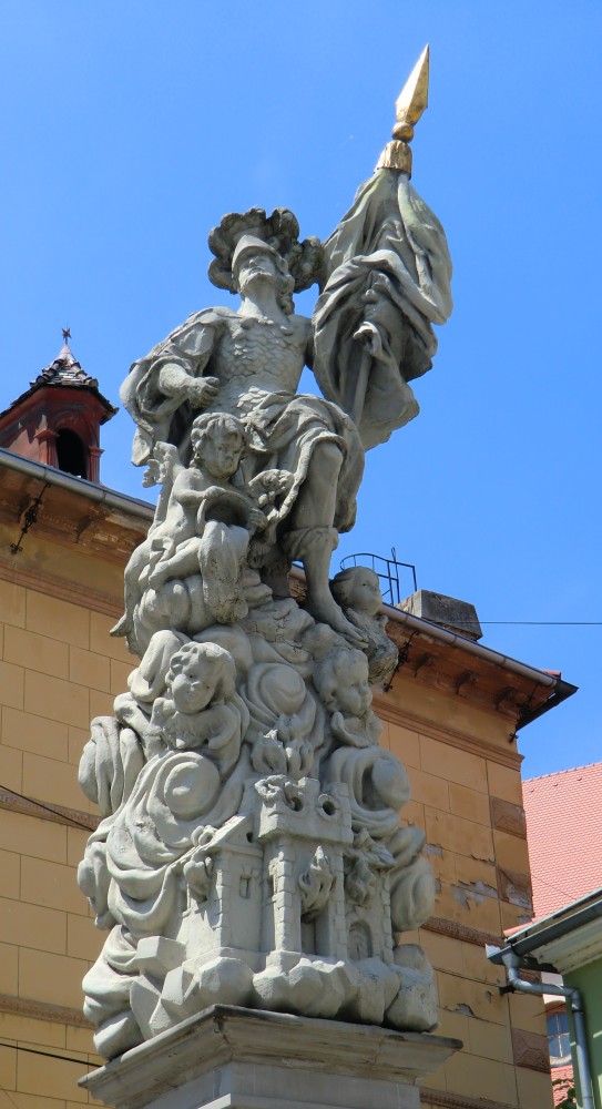 Denkmal, nach dem Stadtbrand 1744 von den Bürgern in Pettau - dem heutigen Ptuj - errichtet, 1992/93 als Kopie erneuert