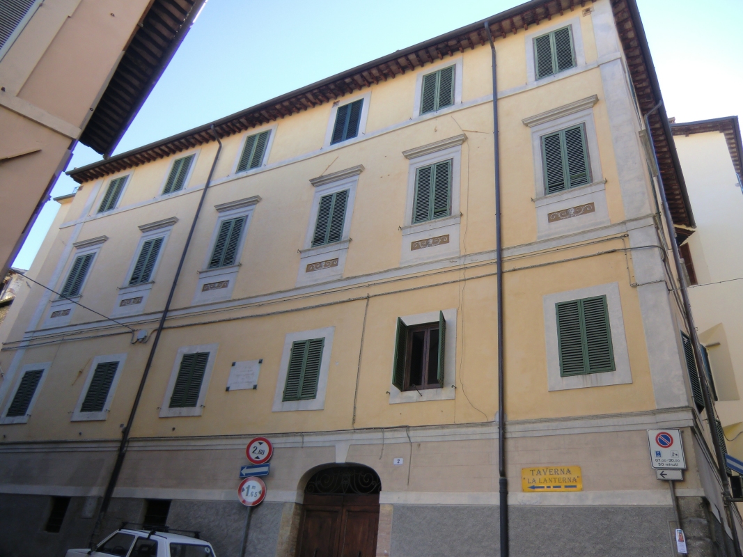 In diesem Haus in Spoleto verbrachte Gabriel bis 1856 seine Kindheit und Jugendzeit