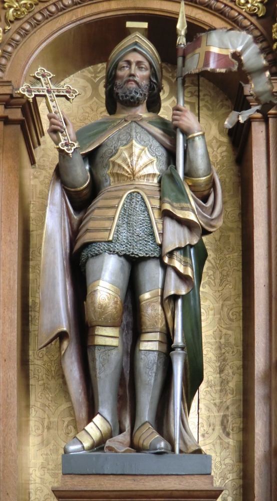 Moriz Schlachter: Statue am Gangolf-Altar, 1891, in der Pfarrkirche St. Gangolf in Wolpertswende bei Ravensburg