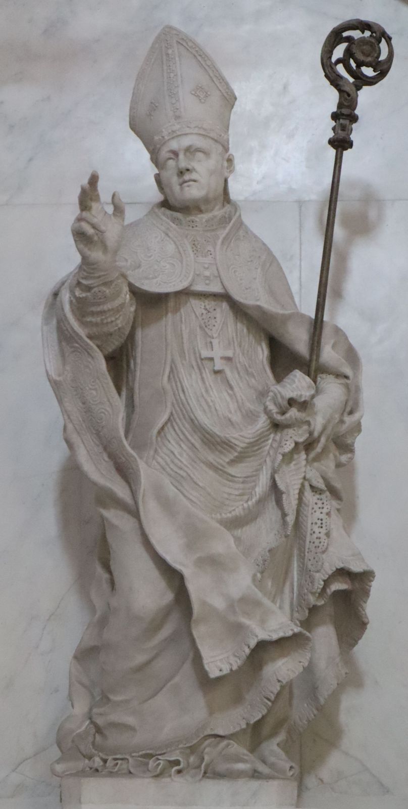 Andrea Cominelli: Marmorstatue, um 1740, in der Kirche San Francesco della Vigna in Venedig